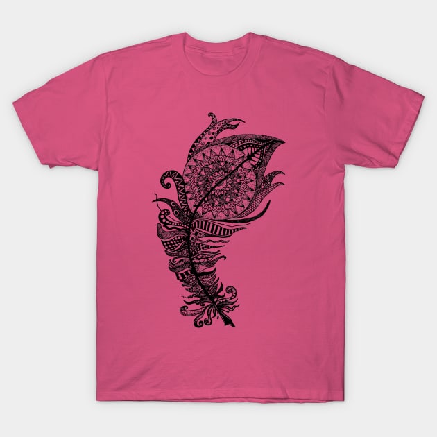 Bird feather T-Shirt by BRAVE CREATION